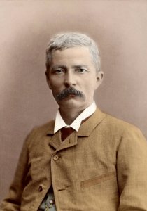 صورة للسير هنري مورتون ستانلي (ولد جون رولاندز) (1841-1904) ، صحفي ومستكشف من ويلز. التلوين في وقت لاحق بواسطة مصور غير معروف