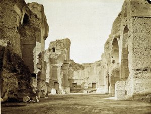 أنقاض الحمامات الحرارية في كركلا في روما بواسطة مصور غير معروف