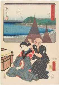 أوكيتسو بواسطة أوتاغاوا (1786-1865) هيروشيغي وكونيسادا