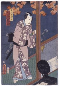 Kawarazaki Gonjuro في دور Abe Yasuna (طباعة خشبية ملونة) بواسطة أوتاغاوا (1786-1865) كونيسادا