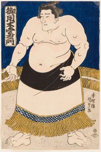 صورة لمصارع السومو جويوجي كومويمون. طباعة أوتاغاوا كونيسادا (1786-1865) بواسطة أوتاغاوا كونيسادا