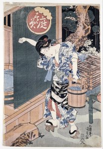 بانيو الحديقة على طراز Kunisada (Toyokuni III) ، أوتاغاوا (1786-1865) بواسطة أوتاغاوا كونيسادا