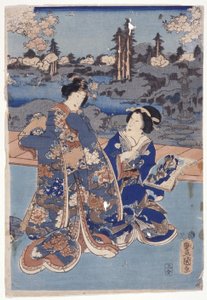 آن إدوكو باريسون من شخصيات موراساكي (مقارنة مظهر إيدو موراساكي) بواسطة أوتاغاوا (1786-1865) كونيسادا