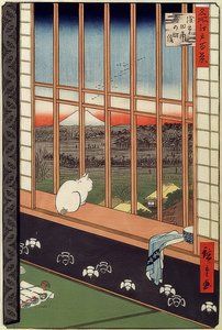 حقول الأرز أساكوسا ومهرجان Torinomachi. من المسلسل: 100 مشاهدة شهيرة لإيدو. 1861 بواسطة Utagawa Hiroshige