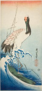 الرافعة والأمواج بواسطة Utagawa Hiroshige