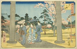 ضريح فوكاغاوا هاتشيمان من مسلسل تلفزيوني بواسطة Utagawa Hiroshige