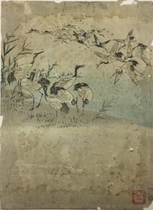 مالك الحزين بين الأعشاب بواسطة Utagawa Hiroshige