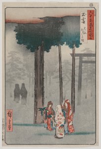 مهرجان Hotohoto في ضريح إيزومو الكبير ... ، 1853. بواسطة Utagawa Hiroshige