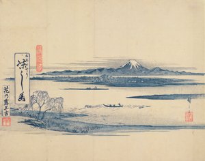منظر أفقي لفوجي (طبعة خشبية) بواسطة Utagawa Hiroshige