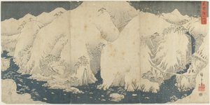 الجبل والنهر عند ممر كيسو ، أغسطس 1857