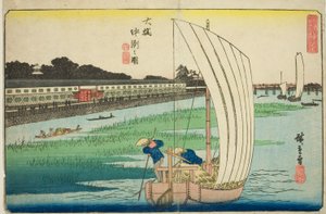 ناكاسو في عيدان تناول الطعام (رسم عيدان تناول الطعام ناكاسو) ، من سلسلة te s بواسطة Utagawa Hiroshige