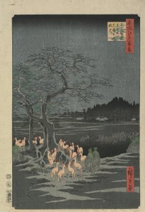 ليلة رأس السنة في Foxfires في شجرة Hackberry في Oji ، 1857