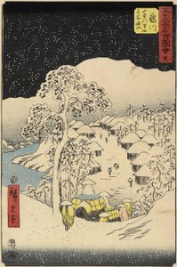 No.38 قرية Yamanaka في Fujikawa ، يوليو 1855