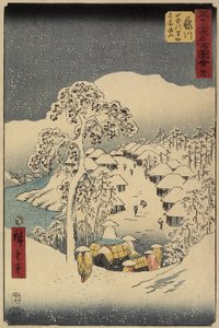 No.38 قرية Yamanaka في Fujikawa ، يوليو 1855