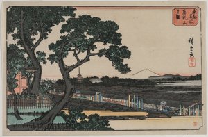 صورة ماتسوتشياما ، من سلسلة الأماكن الشهيرة في العاصمة الشرقية بواسطة Utagawa Hiroshige
