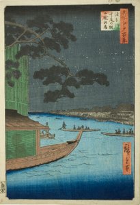 Pine of Sutto s plan d Umaya، Asakusa Rive (Asakusa River defense pine urn)، from te serie s ridge part d re d F المزيد من المناظر لإيدو (مائة منظر مشهور لإيدو) بواسطة Utagawa Hiroshige