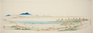 Salt Beach at Gyotoku (Gyotoku shiohama no zu) ، من سلسلة بدون عنوان من المناظر الشهيرة لضواحي إيدو بواسطة Utagawa Hiroshige