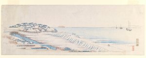 Snow Dawn at Susaki ، من مجموعة Letter-Sheet ، c.1839-40 (طباعة لوح خشبي ملون) بواسطة Utagawa Hiroshige