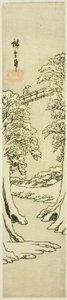 جسر القرد في الشتاء بواسطة Utagawa Hiroshige