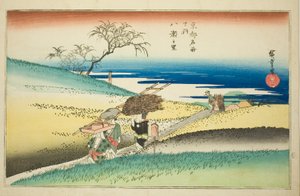 قرية ياس (Yase no sato) من سلسلة "الأماكن الشهيرة في كيوتو (كيوتو ميشو نو أوتشي)" بواسطة Utagawa Hiroshige