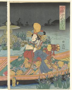 موجات العدو تقترب من الأمير جينجي الحديث Imayo Genji yoseru adanami (العنوان على الكائن) بواسطة أوتاغاوا كونيسادا (أنا)