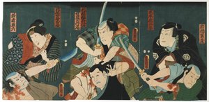 المشهد المسرحي ، 1844 بواسطة أوتاغاوا كونيسادا