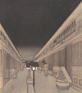 الشارع الرئيسي في Yoshiwara في ليلة النجوم ، 1852-64. ، 1852-64. بواسطة أوتاغاوا كونيسادا الثاني