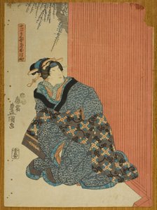 الممثل باندو شوكا الأول في دور زوجة جوجيبي أوهايا (جوجيبي نيوبو أوهايا) بواسطة Utagawa Kunisada I