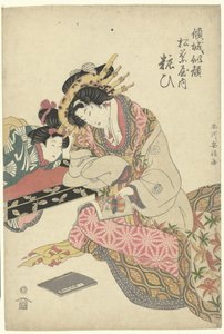 حديقة الجيشا أصلع بواسطة Utagawa Kuniyasu