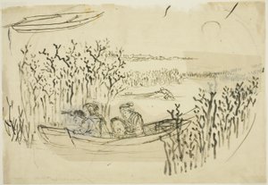 جمع الأعشاب البحرية في أوموري بواسطة Utagawa Kuniyoshi