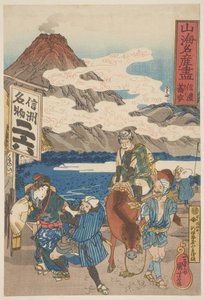 شينانو: سوبا، حوالي عام 1833 (طباعة خشبية، حبر وألوان على ورق) بواسطة Utagawa Kuniyoshi