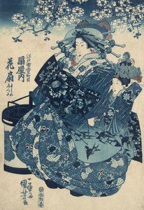 المحظية Hanao of Ogi-ya بواسطة Kuniyoshi بواسطة Utagawa Kuniyoshi