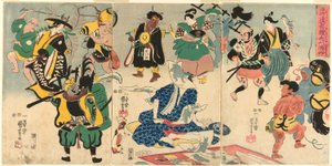 The Extraordinary Phenomenon of the Popular Otsu Picture (Tokini otsue kidai no maremono) بواسطة Utagawa Kuniyoshi