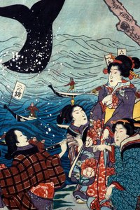 ازدهار السواحل السبعة بالسمك الكبير (Nana ura tairyō hanjō no zu) بواسطة Utagawa Kuniyoshi