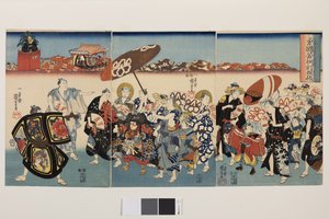 نمط بولونيا بولد كونيوشي الجريء، حوالي عام 1850 (طباعة خشبية ملونة "نيشيكي-إي"؛ حبر وألوان على ورق) بواسطة Utagawa Kuniyoshi