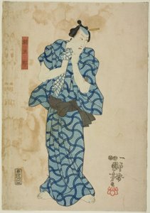 الممثل Ichikawa Danjuro VIII بدور Tsunagoro بواسطة Utagawa Kuniyoshi
