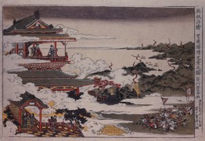 يهاجم لوشان وقواته الإمبراطور ، حوالي 1770 بواسطة أوتاغاوا تويوهارو
