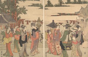 Horinouchi Myo-ho-ji Eho Mairi no Zu ، حوالي 1804. بواسطة أوتاغاوا تويوهيرو