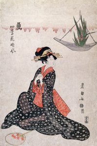 زهور الفصول الأربعة ، بواسطة أوتاغاوا تويوكوني (1769-1825) ، نقش خشبي على طراز أوكييو-إي ، اليابان ، الحضارة اليابانية بواسطة أوتاغاوا تويوكوني