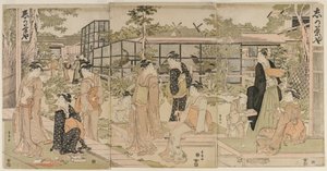 زوار Shika Tea House ، أوائل عام 1790. بواسطة أوتاغاوا تويوكوني