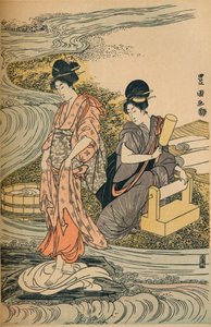 غسل الكتان ، c1800 بواسطة أوتاغاوا تويوكوني