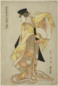 Hamamuraya: Segawa Kikunojo III بدور Shirabyoshi Hisakata ، من سلسلة "Portraits of Actors on stage (Yakusha butai no sugata-e)" بواسطة أوتاغاوا تويوكوني الأول