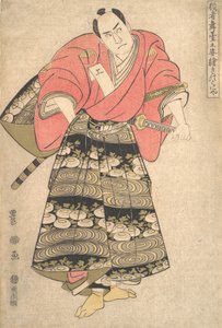 الممثل ساوامورا سوجورو الثالث في دور شيمادا جوزابورو من مسلسل Image ...، ca. 1795. بواسطة أوتاغاوا تويوكوني الأول