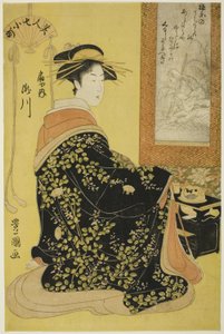 المحظية Takikawa of Ogiya ، من سلسلة Seven Beautiful Komachi (Bijin nana Komachi) بواسطة أوتاغاوا تويوكوني الأول