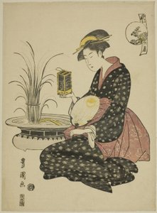 الشهر السادس (Roku gatsu) من مسلسل "Fashionable Twelve Months (Furyu junikagetsu)" بواسطة أوتاغاوا تويوكوني الأول