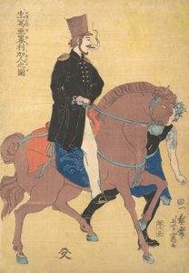 أمريكي رسم من الحياة ، 1861 الشهر الثاني. بواسطة أوتاغاوا يوشيتومي