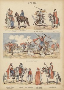 Spahis ، جنود الاستعمار من الجيش الفرنسي (لون ليثو) بواسطة فيكتور أرمان بوارسون
