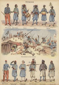 Turcos ، جنود مستعمرون من الجيش الفرنسي (لون ليثو) بواسطة فيكتور أرمان بوارسون