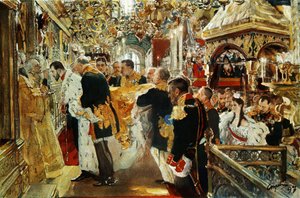 تتويج الإمبراطور (القيصر) نيكولاس الثاني ملك روسيا عام 1894 على يد فالنتين سيروف (19 يناير)
