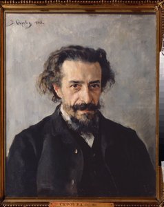 صورة للمؤلف الموسيقي بافل إيفانوفيتش بلارامبيرج (1841-1908). لوحة فالنتين الكسندروفيتش سيروف (1865-1911) ، زيت على قماش بواسطة فالنتين ألكسندروفيتش سيروف